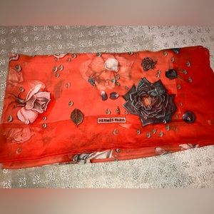 Hermes Scarf - Rosee 1997 Anne Gavarni